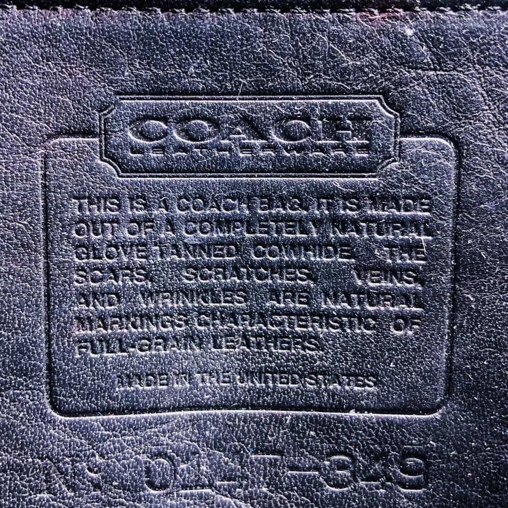 Vintage COACH WILLIS Navy Blue Glove Tanned Leather Shoulder Bag Pre-94 9927 COA - Picture 12 of 17